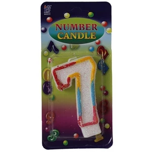 7 Rakamlı Numaralı Parti Mumu
