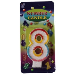 8 Rakamlı Numaralı Parti Mumu