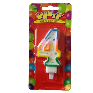 4 Rakamlı Numaralı Parti Mumu