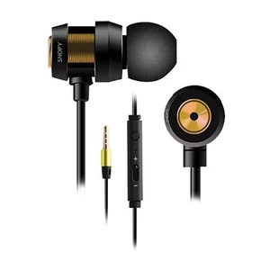 SN-J01 Mobil Telefon Uyumlu Kulak içi Siyah/Gold Mikrofonlu Kulaklık