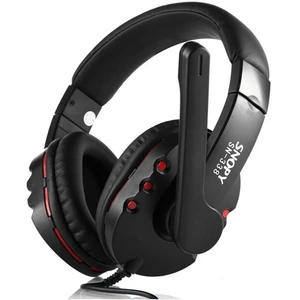 SN-338 Siyah/kırmızı Mikrofonlu Kulaküstü Kulaklık