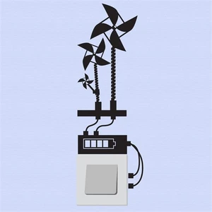 Rüzgar Gülü Priz Sticker