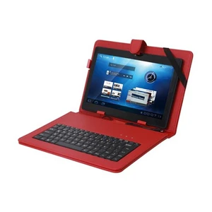 Kb-Tab10 10" Kırmızı Micro+Mini Usb Türkçe Q Klavye Tablet Pc Kılıfı