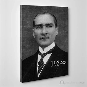 - Mustafa Kemal Atatürk 1938 Canvas Tablo - 75X50cm