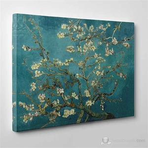 - Van Gogh - Blossoming Almond Tree  Canvas Tablo - 75X50cm