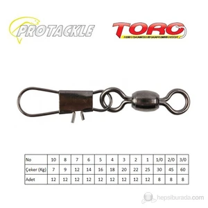 Toro Crane Snap Swivel Kilitli Fırdöndü Black Nikel