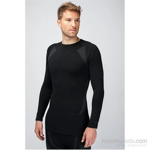Thermoform Erkek Termal Seamless Sweatshirt Siyah Erkek İç Giyim HZT14001