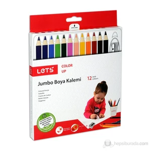 Lets L-4012 Kuru Boya 12 Renk Tam Boy Jumbo