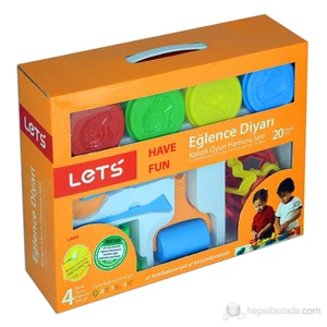 Lets L-8410 Eğlence Diyarı 16 Parça +560gr 4 Renk Oyun Hamuru