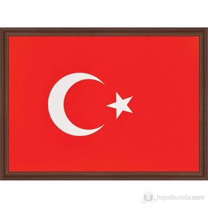 407 35X50 Türk Bayrağı (Mdf Çerçeve)