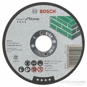 - Expert Serisi Taş İçin Düz Kesme Diski (Taş) - C 24 R Bf, 115 Mm, 2,5 Mm