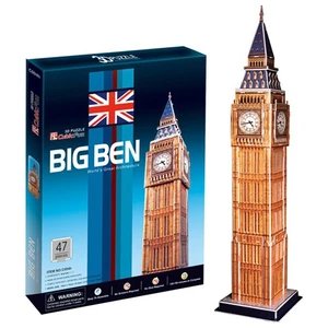 Cubic Fun 3D Puzzle 44 Parça Big Ben Saat Kulesi, İngiltere 11,7x11,7x51,7 C094h