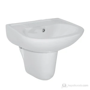 Ece Banyo Yarım Ayaklı Lavabo 45cm ( Batarya Deliksiz)