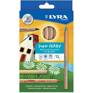 12 Renk Super Ferby Maxi&Triangular Yüksek Kaliteli Kuru Boya