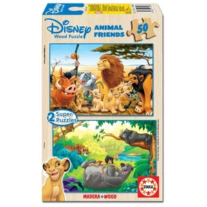 2 x 50 Parça Ahşap Animal Friends