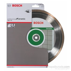 - Standard Seri Seramik İçin Elmas Kesme Diski - 250 X 30+25,40 X 1,6 X 7 Mm