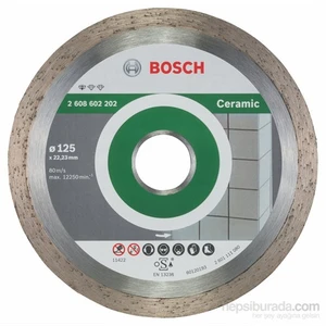 - Standard Seri Seramik İçin Elmas Kesme Diski - 125 X 22,23 X 1,6 X 7 Mm