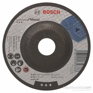 - Standard Seri Metal İçin Bombeli Taşlama Diski (Taş) - A 24 P Bf, 115 Mm, 22,23 Mm, 6,0 Mm