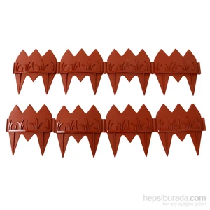Hobby Life Dekoratif Bahçe Çiti Kahverengi 136 cm -8x17cm-