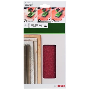 - Titreşimli Zımpara Kağıdı 10'Lu, 115 X 230 Mm 80 Kum 14 Delik