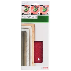 - Titreşimli Zımpara Kağıdı 10'Lu Set, 115 X 280 Mm 60/120/180 Kum 14 Delik