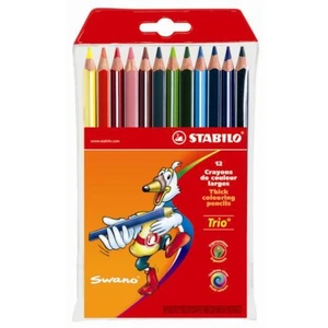 Trio thick Üçgen Kuru Boya 12'li Paket