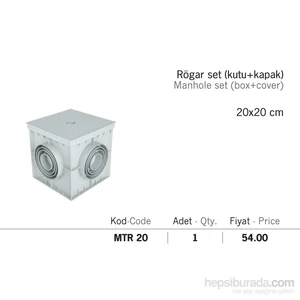 Rögar Set Kutu Ve Kapağı 20*20Cm