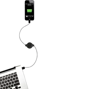strikeLINE Lightning ve Micro USB  Makaralı Şarj ve Senkronizasyon Kablosu (Siyah, 90 cm)
