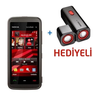 5530 Xpressmusic ( 4 Gb Hafıza Kartı + Nokia MD-6 Hoparlör Hediye ) Siyah - Kırmızı