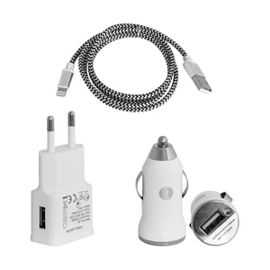 Çakmak Tipi Araç (1xUSB 5V/1A)#Seyahat 2 Amper ile Hızlı Şarj Cihazı ve iPhone Uyumlu Data kablosu – FA-7538IPU
