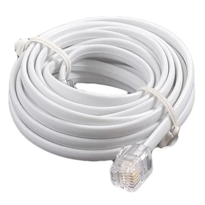 Telefon Kablosu 10 Metre Pluglu Beyaz