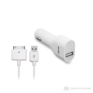 Dca212 Usb Araç Şarj Kiti Beyaz iPhone Uyumlu 4-4s / iPod / iPad