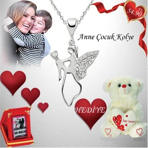 KENPAZAR Bayan Lili Annelere Özel Kanatlı Anne Çocuk Kolye