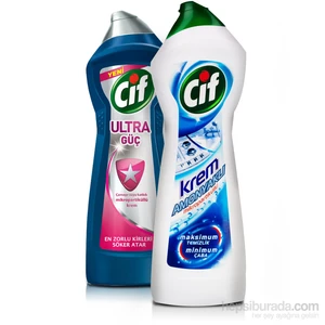 Krem Amonyaklı 750 ML  + Cif Krem Ultra Güç 750 ML Set kk