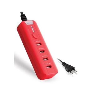 Sl-M4 Akıllı Telefonlar Ve Tablet 4000Mah 4*Usb Port Kırmızı Ev Şarj Adaptör