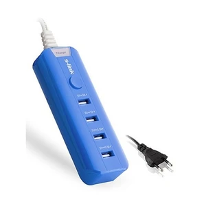 Sl-M4 Akıllı Telefonlar Ve Tablet 4000Mah 4*Usb Port Mavi Ev Şarj Adaptör