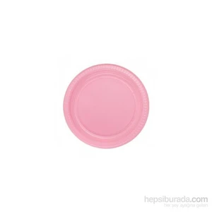 Plastik Tabak Pembe 22cm 25li