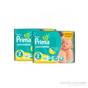 Bebek Bezi Yeni Bebek Mega 2'li Paket 2 Beden 160 Adet