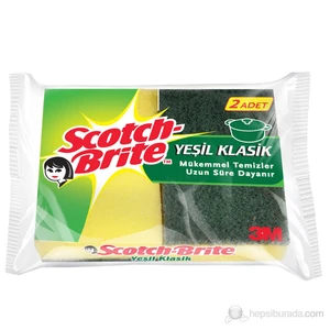 Scotch Brite Yeşil Klasik Sünger 2 'li