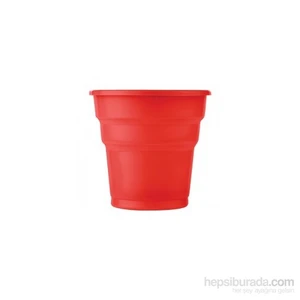 Plastik Meşrubat Bardağı Kırmızı 180cc-7oz 25li