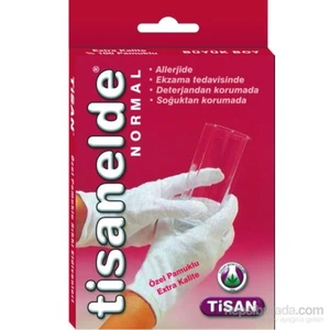 Tisanelde Pamuklu Eldiven Extra Normal