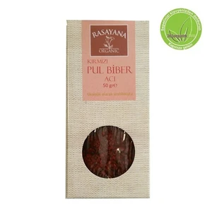 Organik Kırmızı Pul Biber Acı 50 Gr