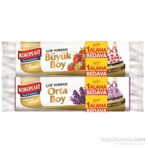 Çilek Kokulu Büzgülü Desenli Büyük Boy Çöp Torbası Orta Boy Lavanta Kokulu Çöp Torbası Hed
