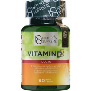 Nature's Supreme Vitamin D3 1000 IU 90 Kapsül