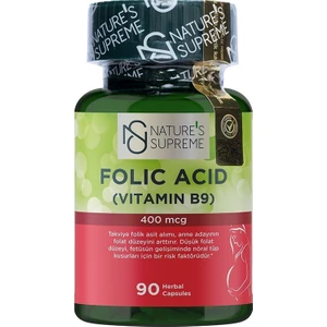 Nature's Supreme Folic Acid 400 Mcg 90 Kapsül