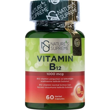 Nature's Supreme Vitamin B12 1000 Mcg 60