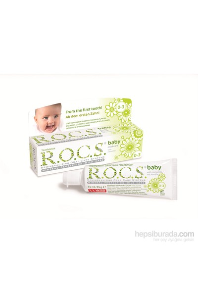 Rocs Baby 0-3 Yaş Papatya Özlü Diş Macunu