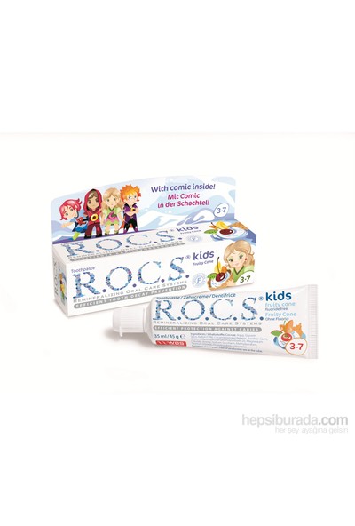 Rocs Kids 3-7 Floridsiz Diş Macunu - Meyve Külahı