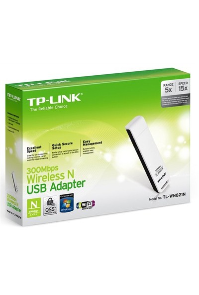 TP-LINK TL-WN821N 300 Mbps N Kablosuz WPS USB Adaptör