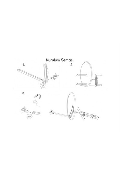 Sab Çanak Anten Antrasit 80Cm